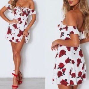 White box boutique mini dress
